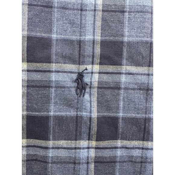 Ralph Lauren Mens XL Classic Fit Long Sleeve Button Down Blue Plaid Shirt Casual - Picture 3 of 7